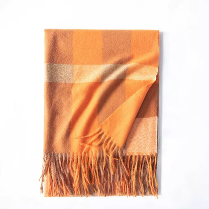 Plaid Tassel Scarf