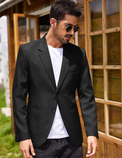 COOFANDY Men's Blazer Casual Two Buttons Sport Coats Lightweight Suit Jacket