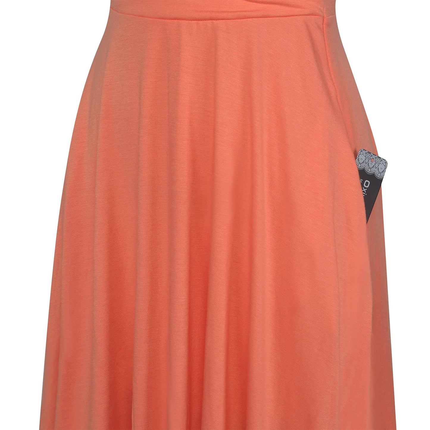oxiuly Women's Vintage Dot V-Neck Cap Sleeve Casual Pockets Swing Tea Dress OX296