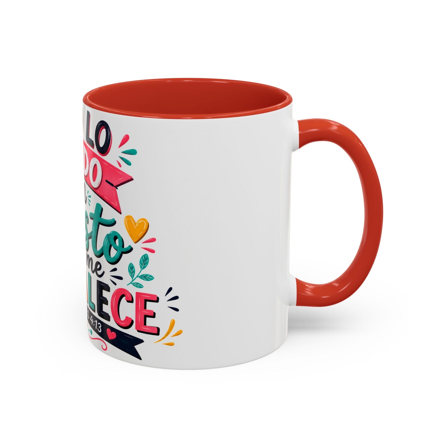 Coffee Mug - "Todo lo puedo en Cristo que me fortalece" (Filipenses 4:13)
