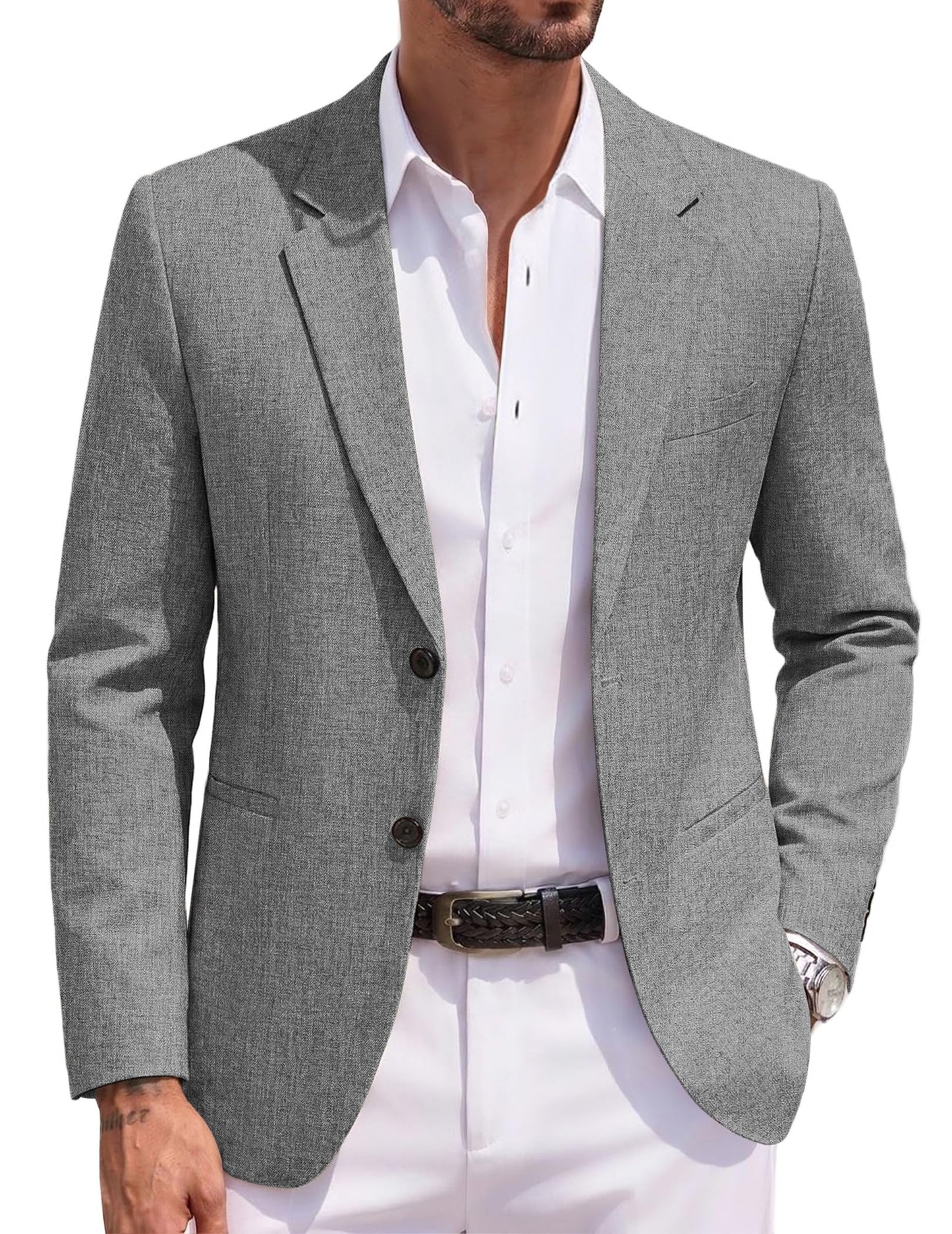 COOFANDY Men's Blazer Casual Two Buttons Sport Coats Lightweight Suit Jacket
