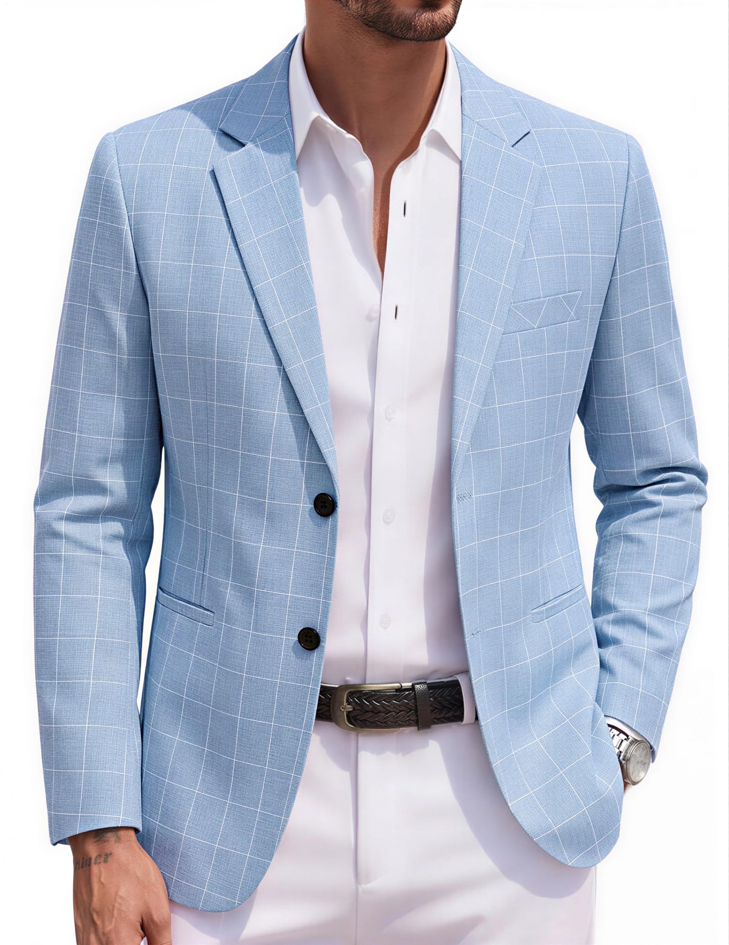 COOFANDY Men's Blazer Casual Two Buttons Sport Coats Lightweight Suit Jacket