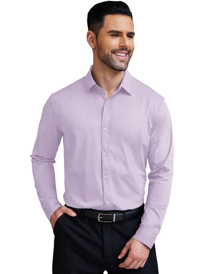 COOFANDY Mens Stretch Dress Shirts Muscle Fit Wrinkle Free Long Sleeve Button Down Shirt Business Casual Shirts