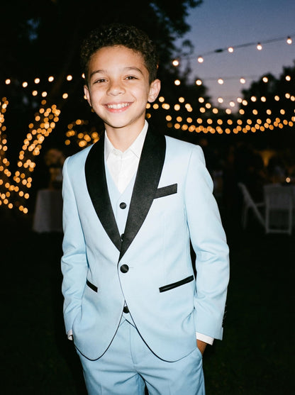 Boy Suits Tuxedo Slim Fit Suit for Boys Kids Toddler Dress Outfit with Coat, Pants, Vest Set No Tail