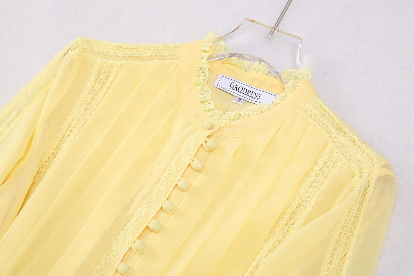 Women's 2026 Spring Fall Midi Dress with Belt Casual Long Sleeve Lace V Neck Pleated A Line Flowy Dresses for Work or Daily