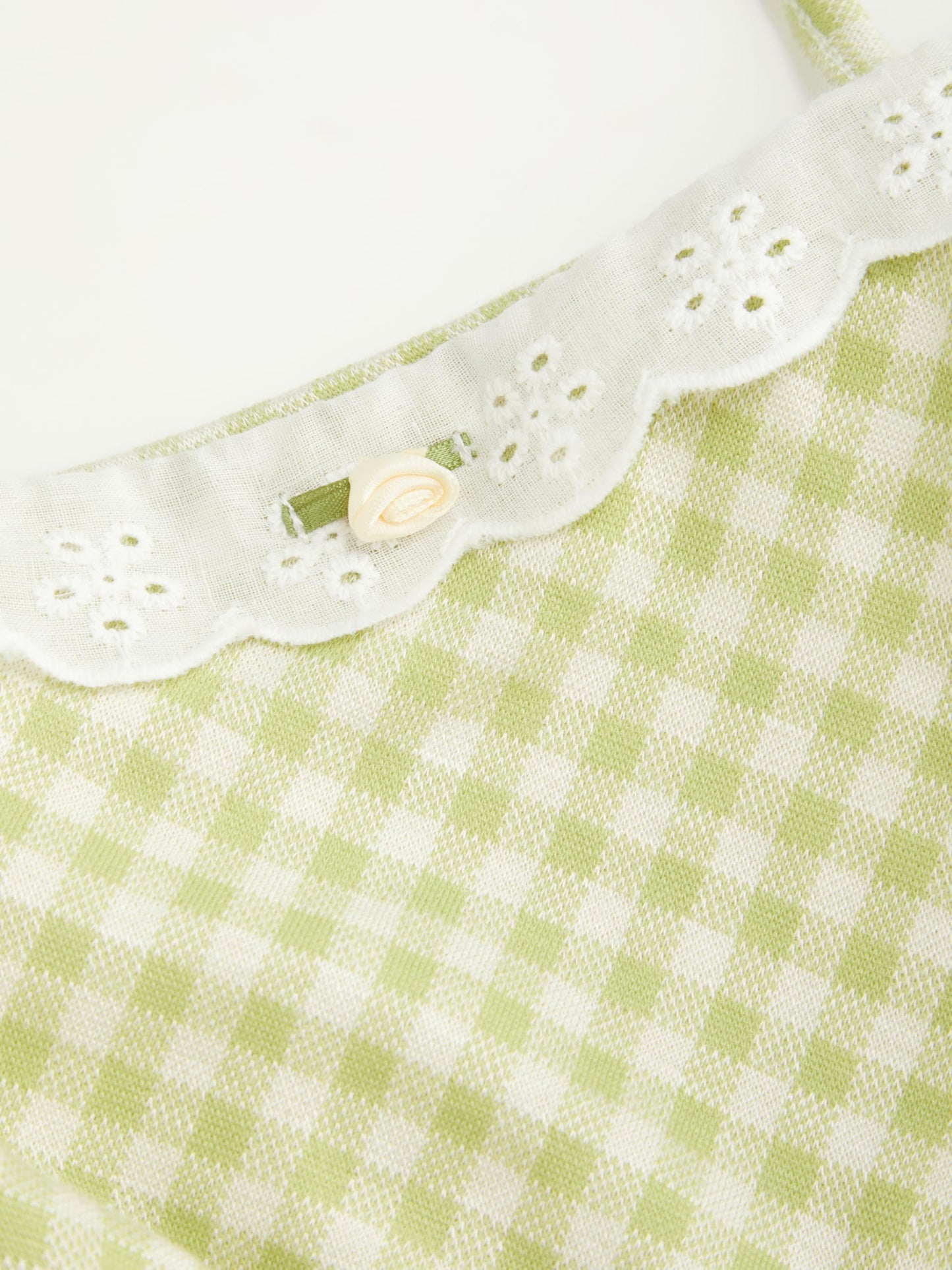 CIDER Womens Summer Gingham Dress Plaid Tie Spaghetti Strap Sleeveless Lace Trim Cute A Line Casual Mini Dresses Sundress