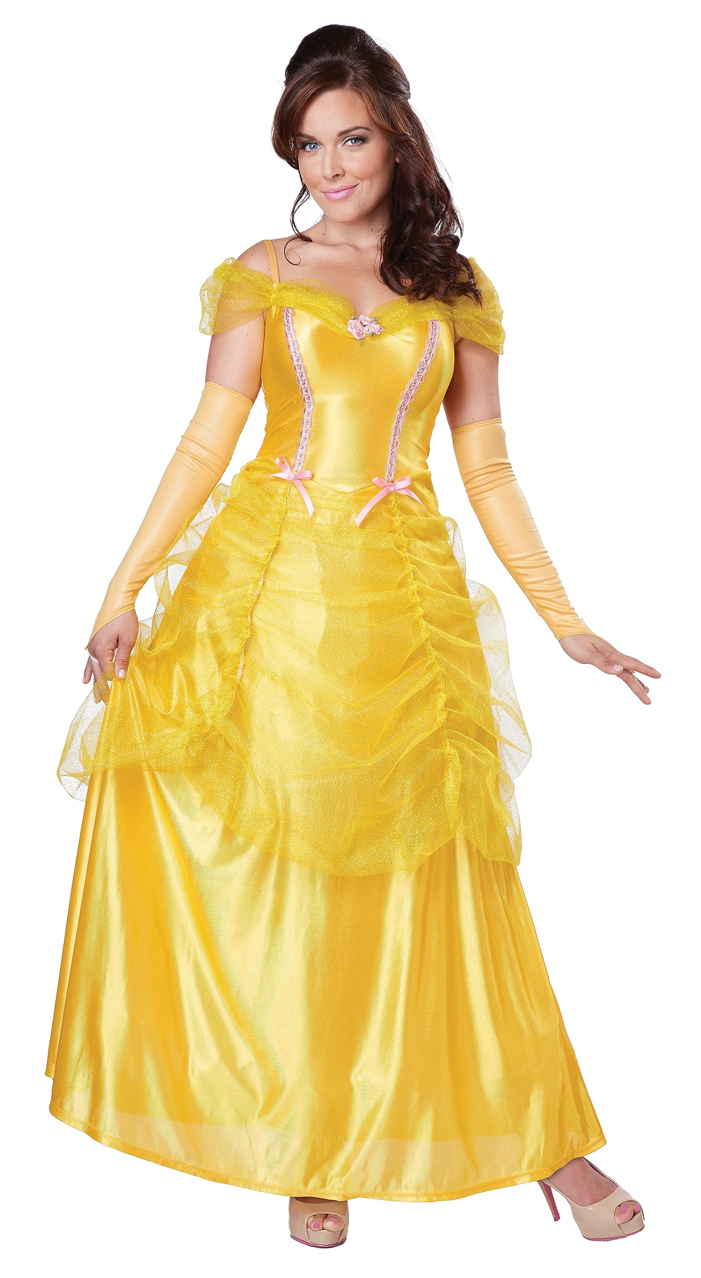 Women's Classic Beauty Princess Costume - Fairytale Long Dress with Gloves