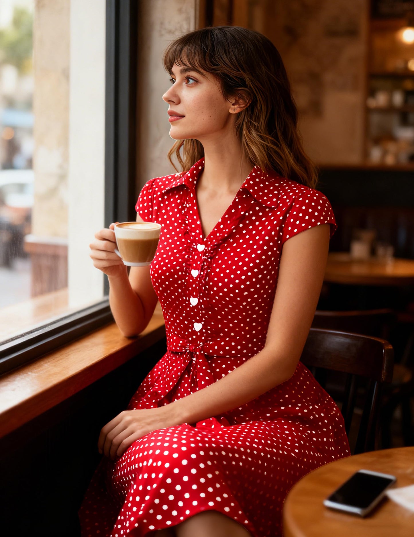 Wedtrend Women's 1950s Retro Rockabilly Dress Cap Sleeve Vintage Swing Dress