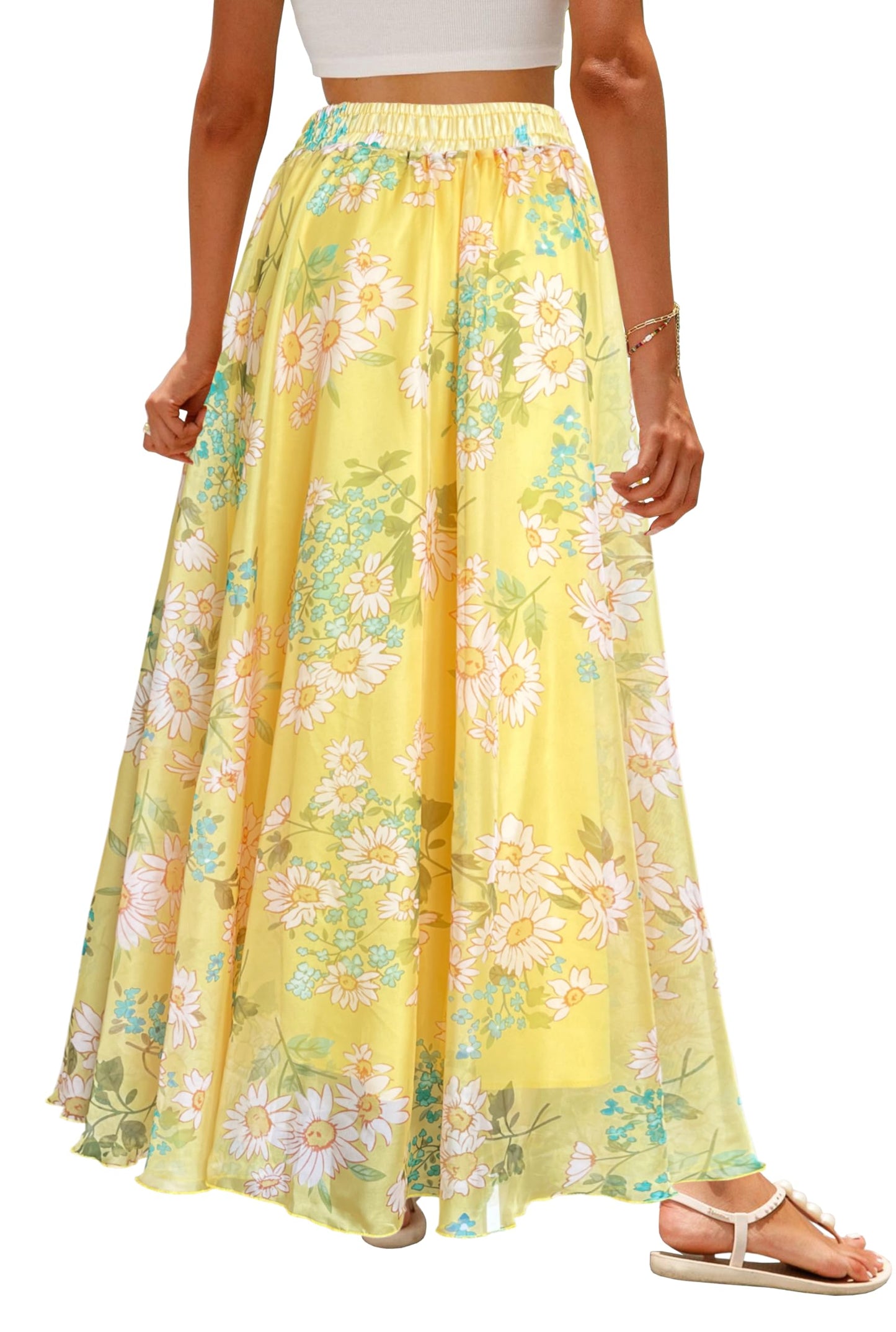 Womens Long Chiffon Bohemian Skirt Gypsy Dress Maxi Boho Beach Skirt