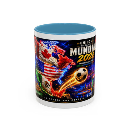 Mundial 2026 Soccer Coffee Mug – Canada/USA/Mexico World Cup Accent Mug (11/15oz)