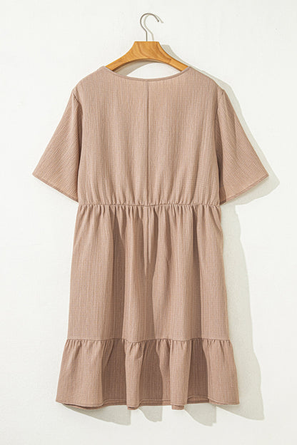 Kaylee Ruffled Short Sleeve PLUS Dress