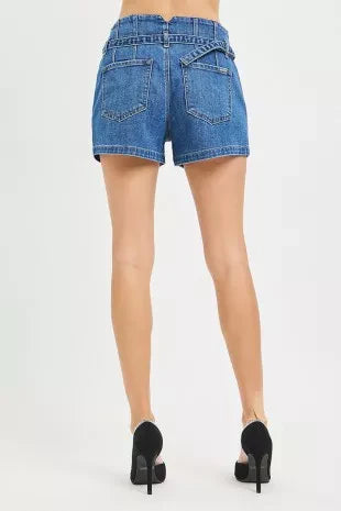RISEN Slouchy Denim Shorts with Belt