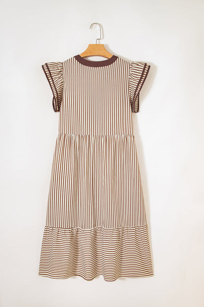 Makenzie Contrast Trim Midi Dress