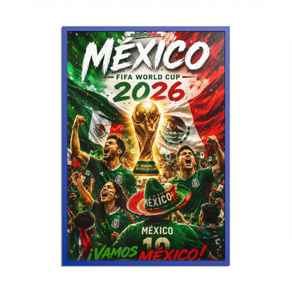 Mexico 2026 World Cup Poster — Colored Frame Soccer Poster