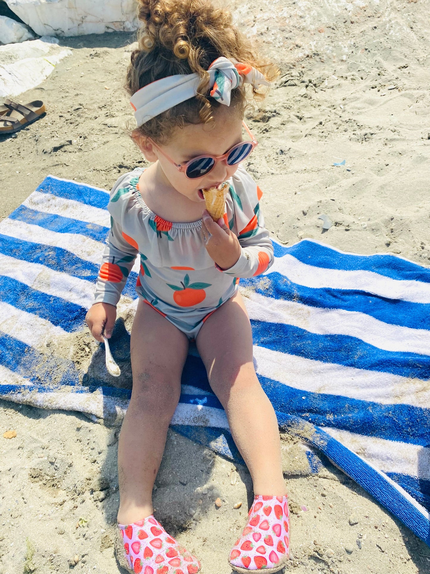Non-Slip Sole, Unisex Baby, Children's Sea Shoes, Pool Booties, Srawberry