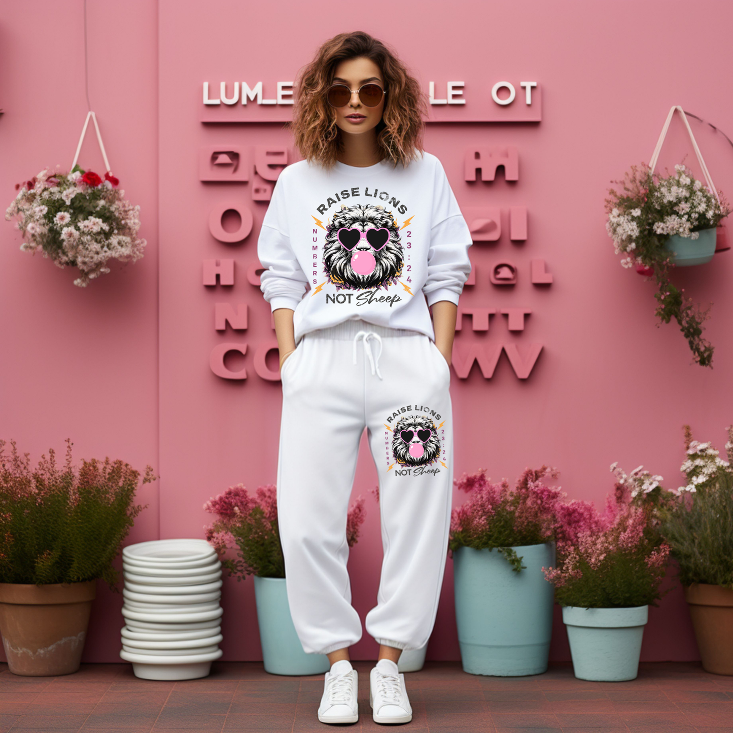 Raise Lions not sheep FULL sweatsuit I Christian Apparel