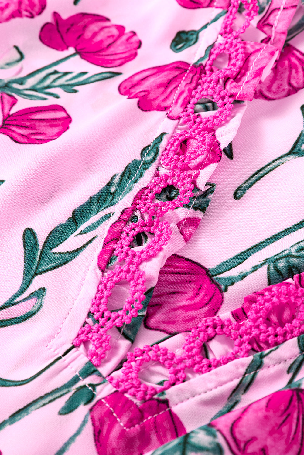 Ruby Detail Frilled Summer Blouse
