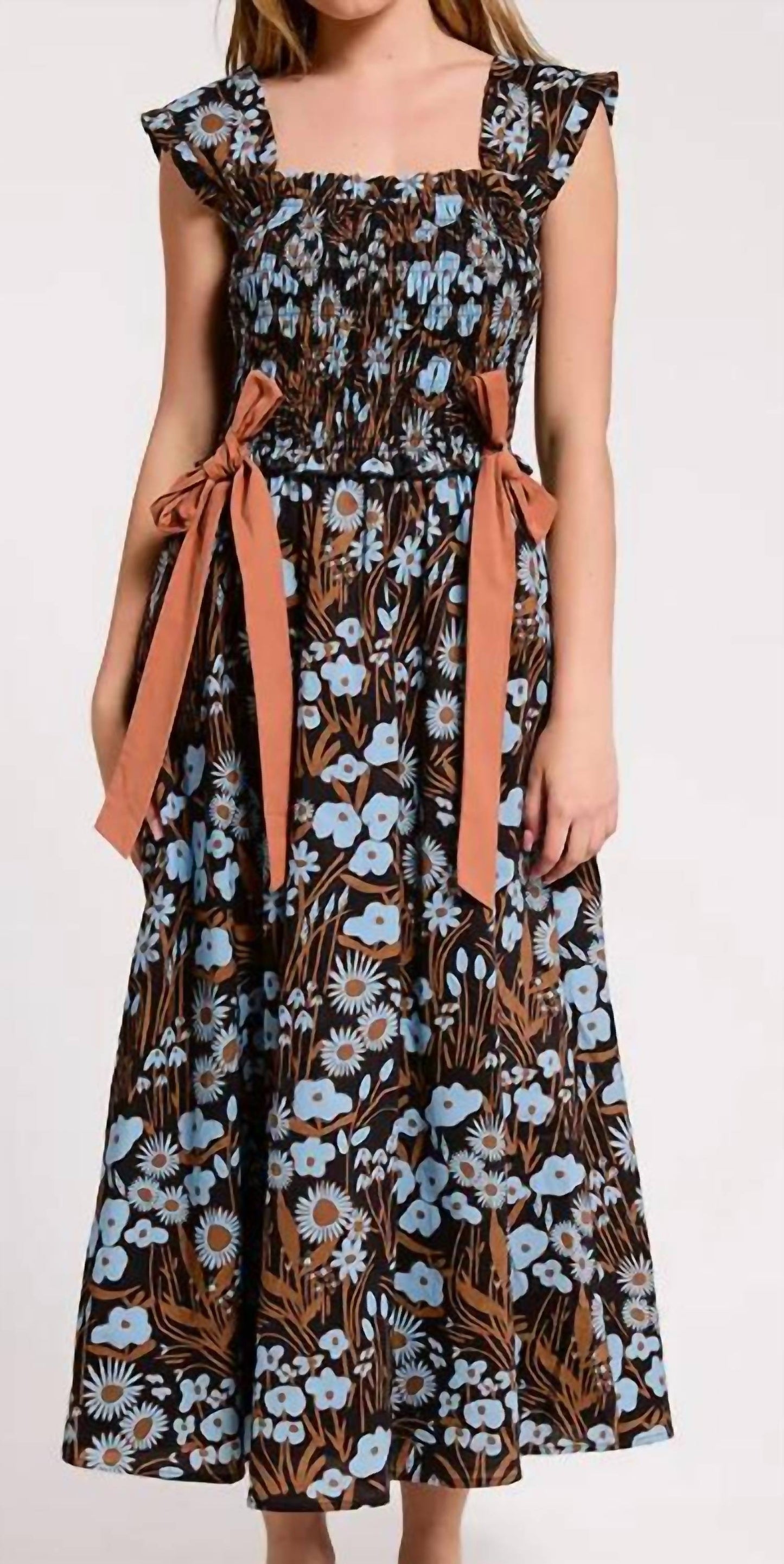 Elowen Ribbon Midi Dress