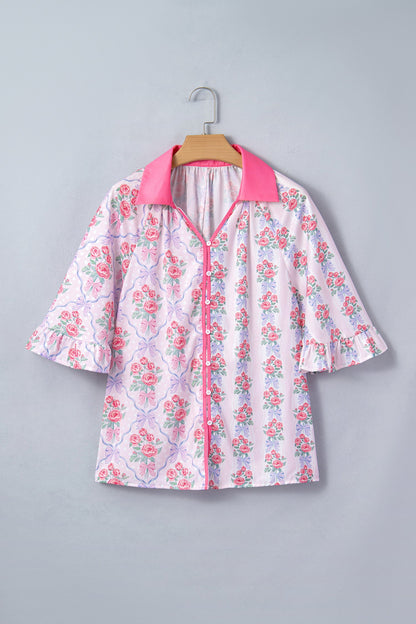 Araceli Ruffled Half Sleeve Shirt