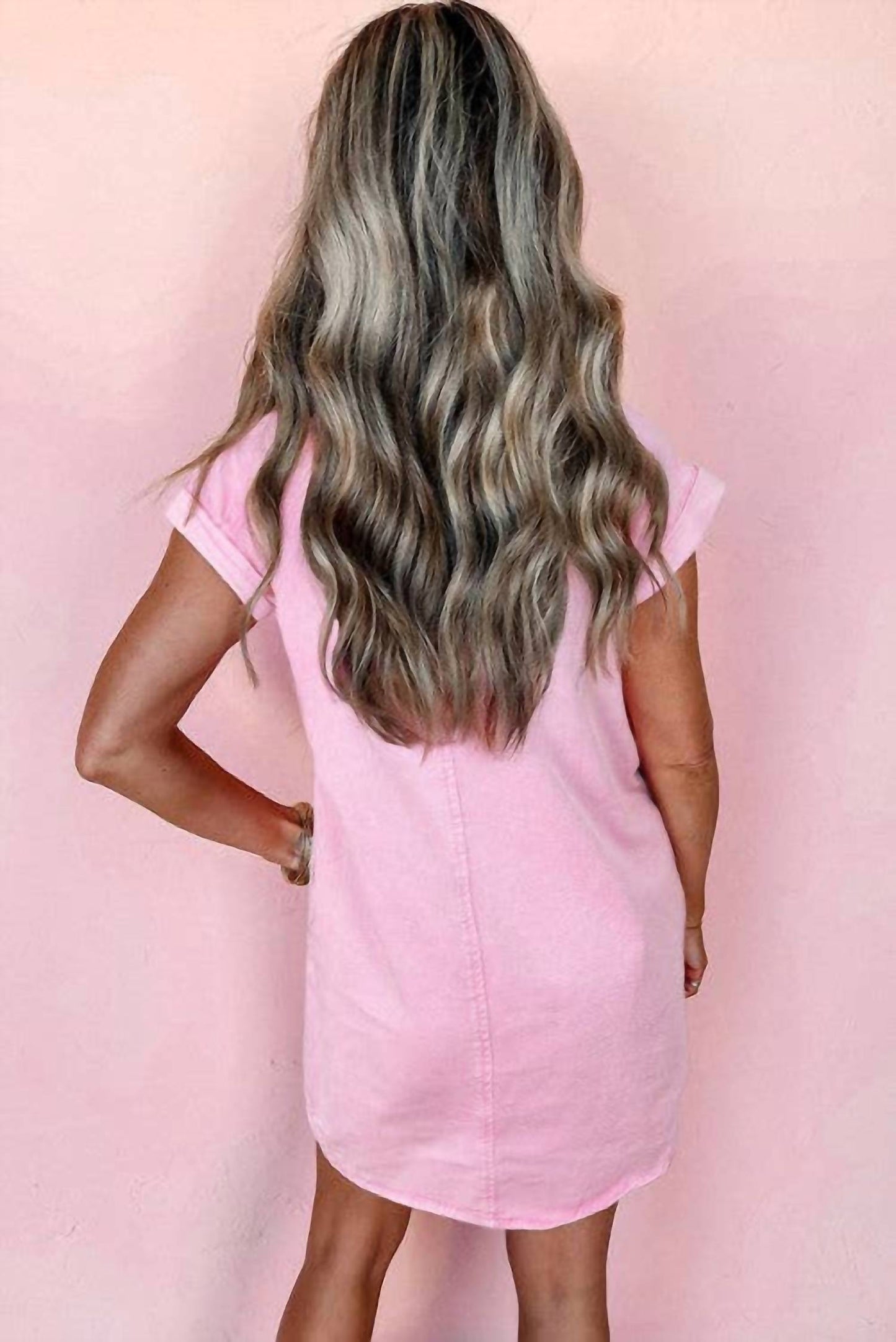 Pocket Denim Shirt Dress