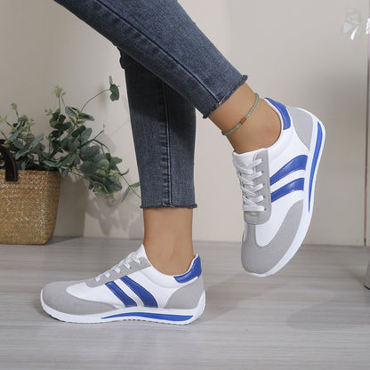 Women's Lace-Up Round-Toe Casual Sneakers