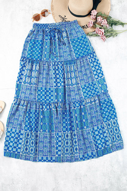 Helena Paisley Print Maxi Skirt