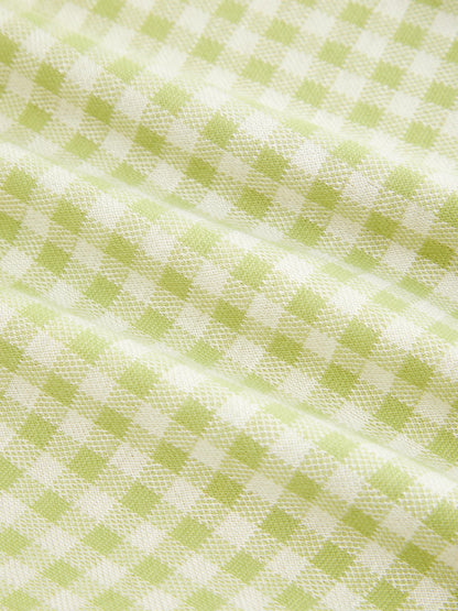 CIDER Womens Summer Gingham Dress Plaid Tie Spaghetti Strap Sleeveless Lace Trim Cute A Line Casual Mini Dresses Sundress