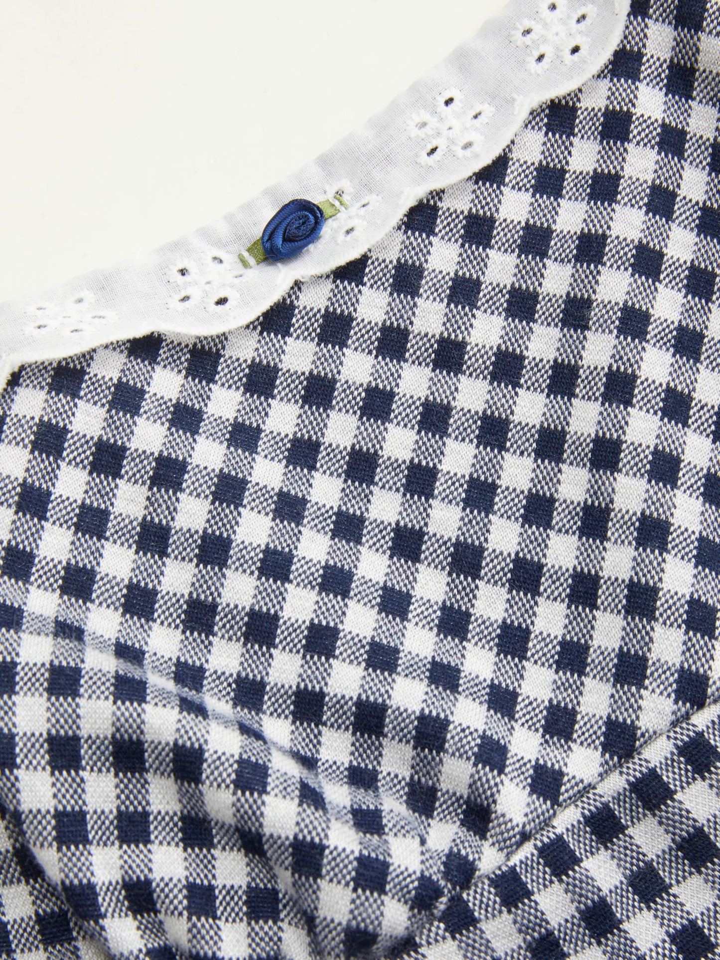 CIDER Womens Summer Gingham Dress Plaid Tie Spaghetti Strap Sleeveless Lace Trim Cute A Line Casual Mini Dresses Sundress