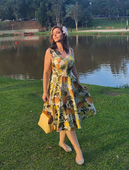 Belle Poque 1950s Vintage Dress for Women Sleeveless Homecoming Dresses Cocktail Party A-Line Summer Dress