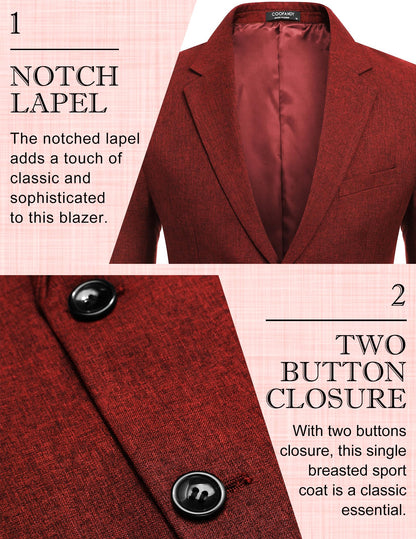 COOFANDY Men's Blazer Casual Two Buttons Sport Coats Lightweight Suit Jacket