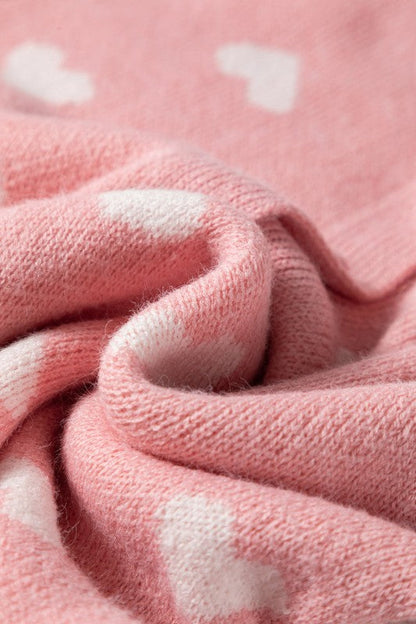Heart Button Front Cardigan Sweater