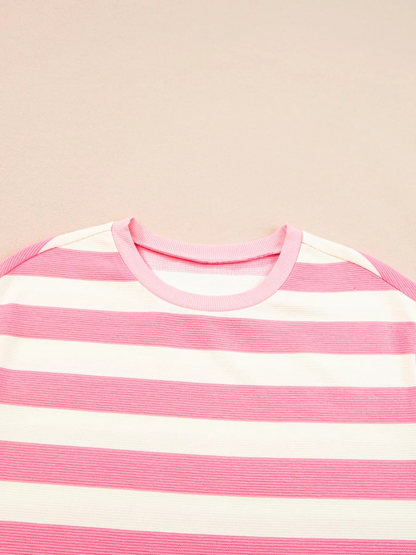 Stripe Cap Sleeve Pocketed Shift Dress