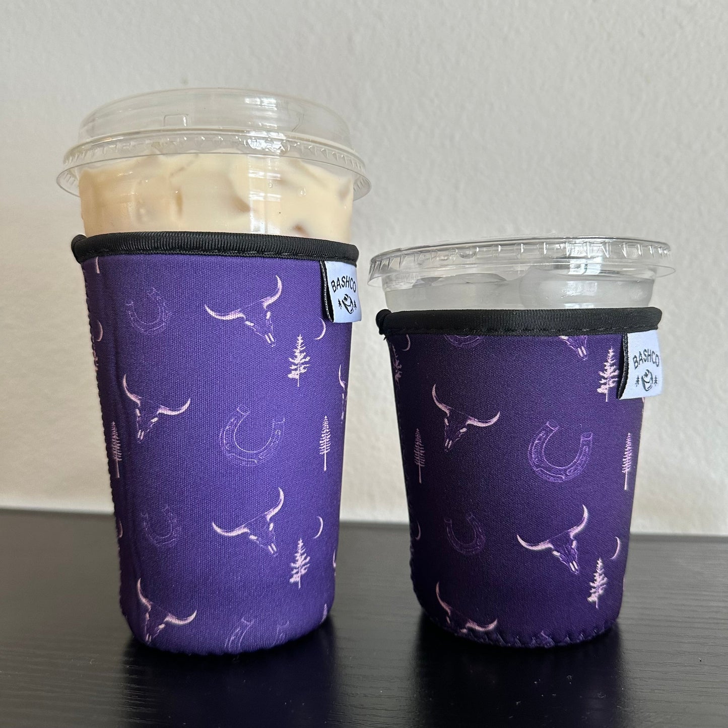 Dark Skull Pattern Coffee Sleeve | Western Pattern Coffee Koozie