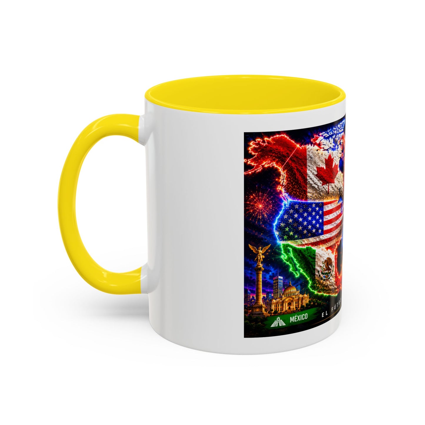Mundial 2026 Soccer Coffee Mug – Canada/USA/Mexico World Cup Accent Mug (11/15oz)