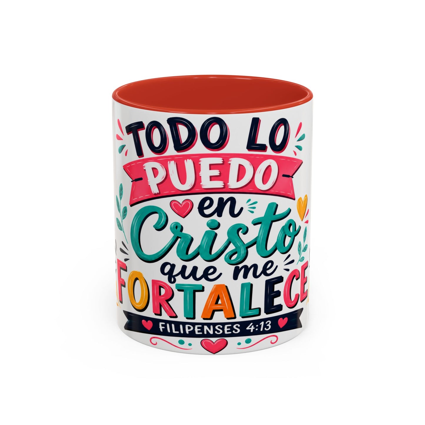 Coffee Mug - "Todo lo puedo en Cristo que me fortalece" (Filipenses 4:13)
