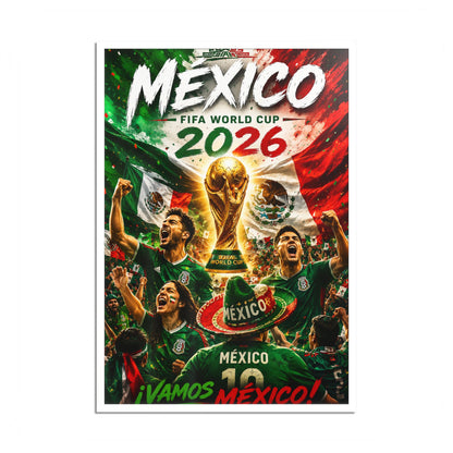 Mexico 2026 World Cup Poster — Colored Frame Soccer Poster