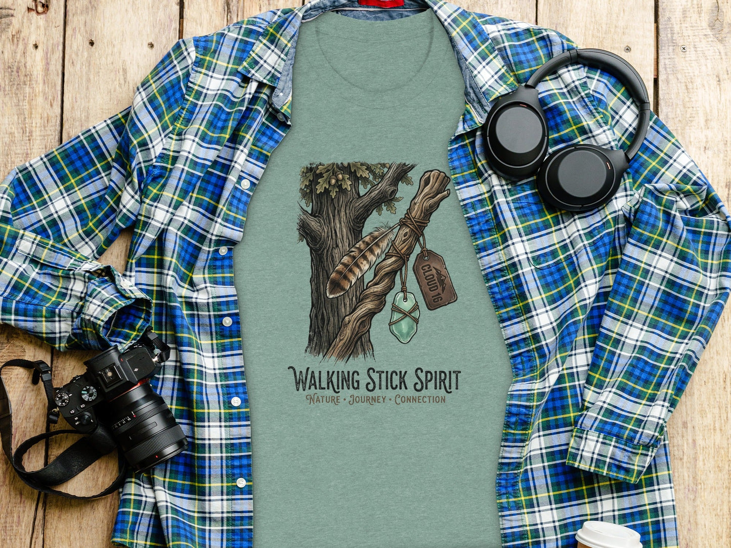 Heritage Walking Stick Spirit: Journey Nomad Tee