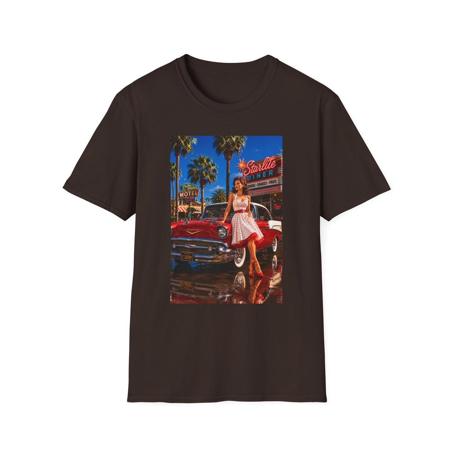 Retro Diner Tee — 'Starlite Diner' Vintage 1950s Pinup T-Shirt