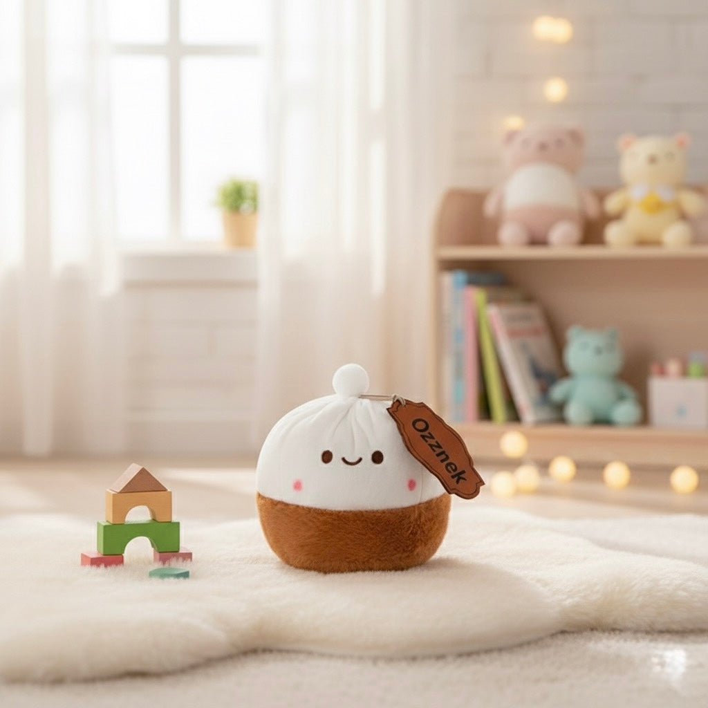Kawaii Dumpling Plushie | 8" Xiǎo Lóng Bāo Soup Dumpling Plush Toy