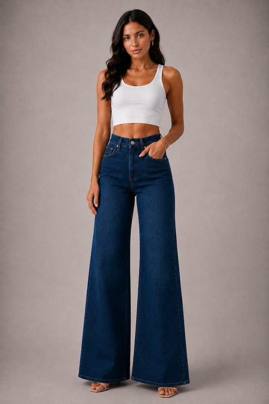 Westside Icon Wide Leg Jean Dark Wash