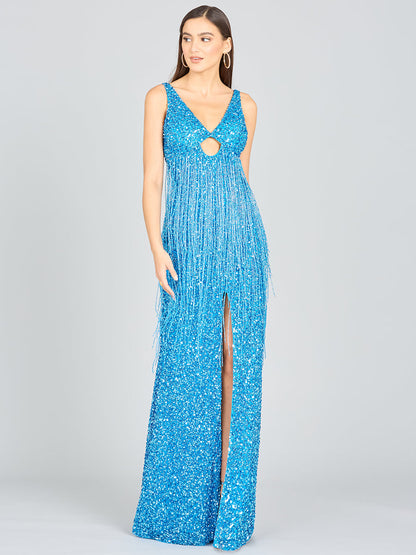 Regan Fringe Sequin Dress