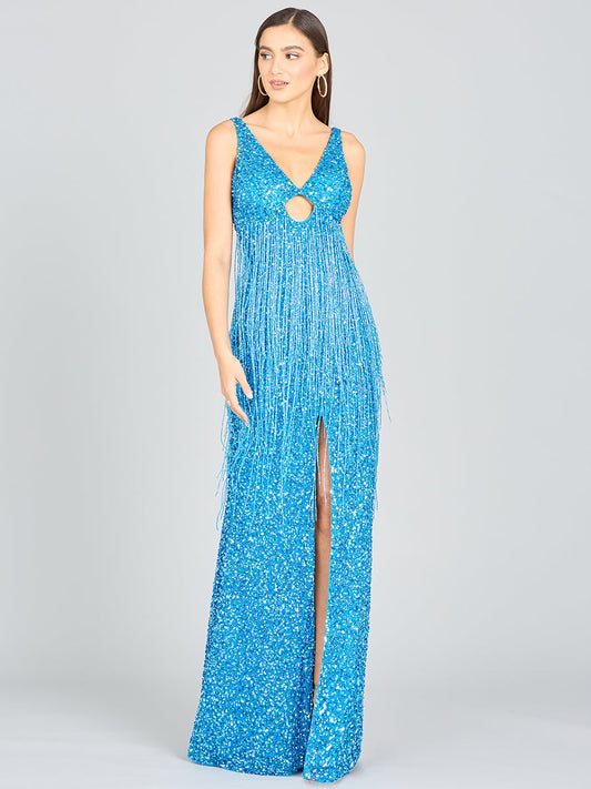 Regan Fringe Sequin Dress