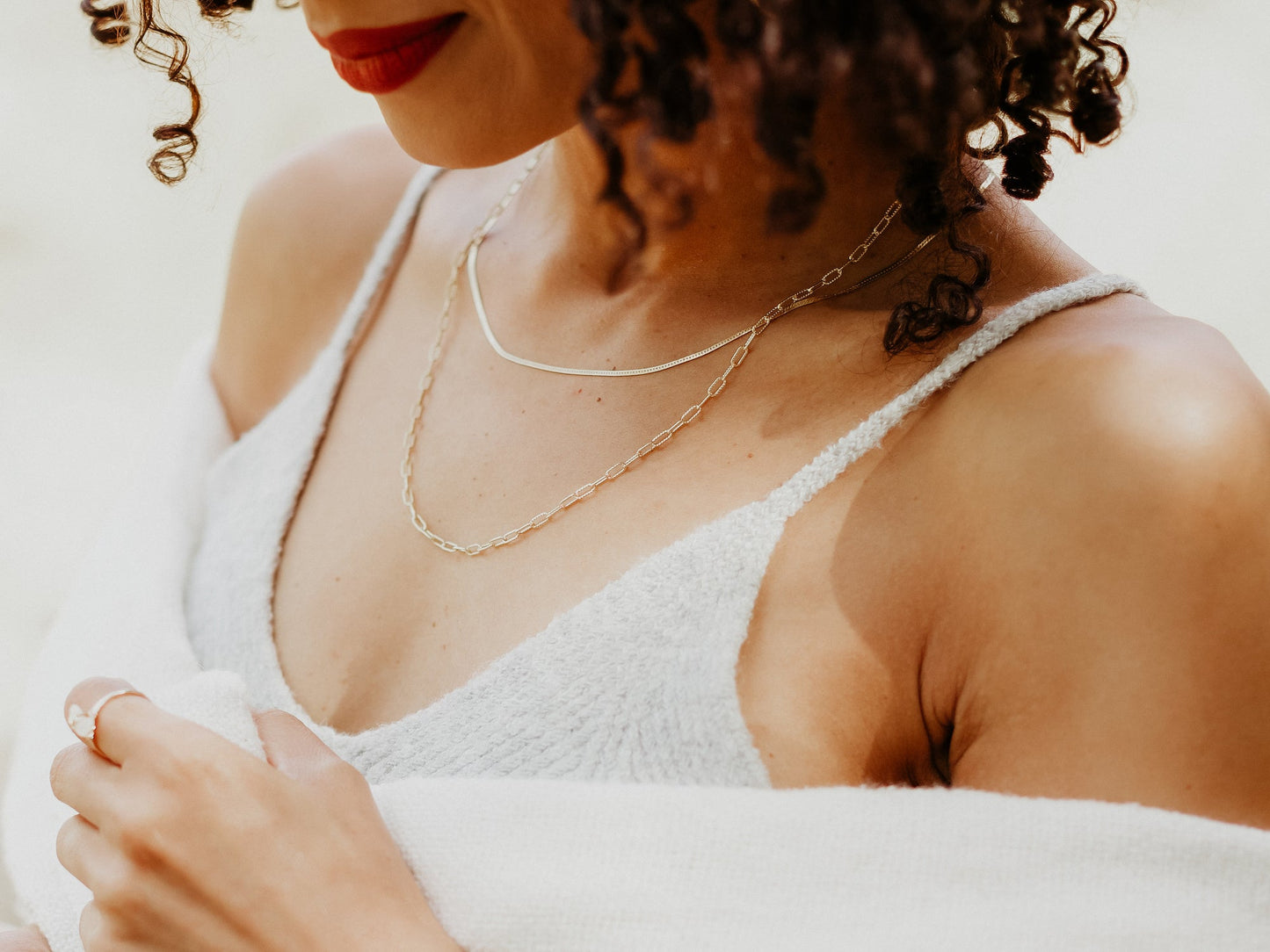 Textured Paperclip Necklace