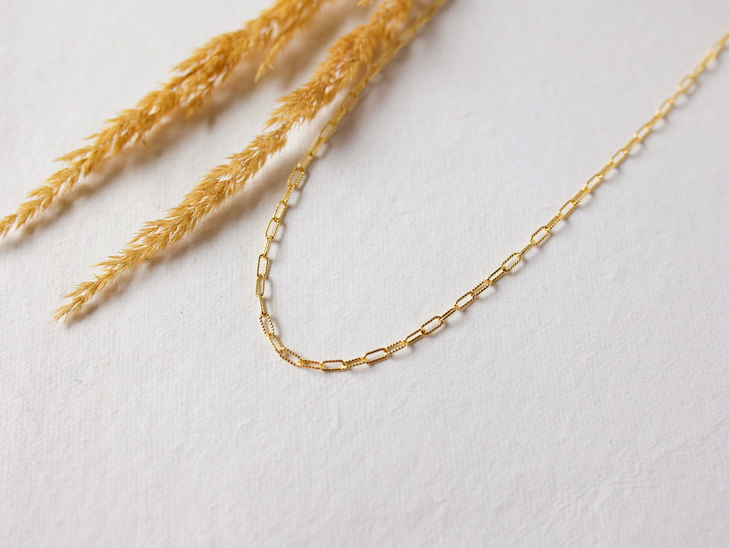 Textured Paperclip Necklace