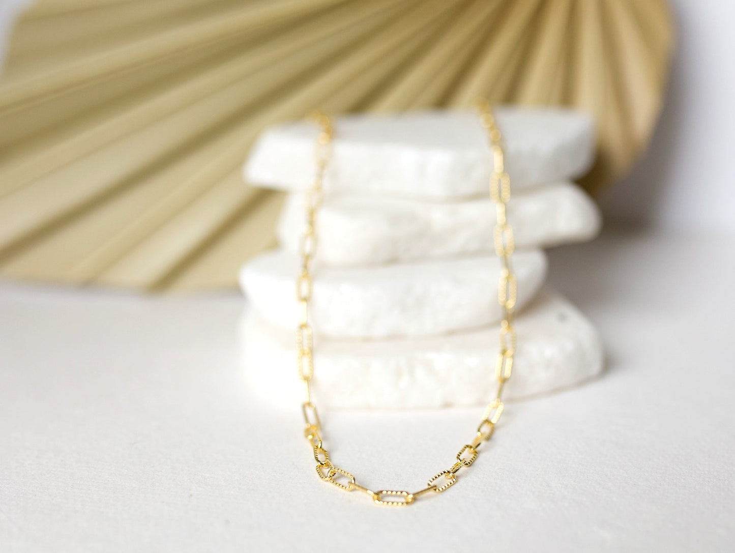Textured Paperclip Necklace