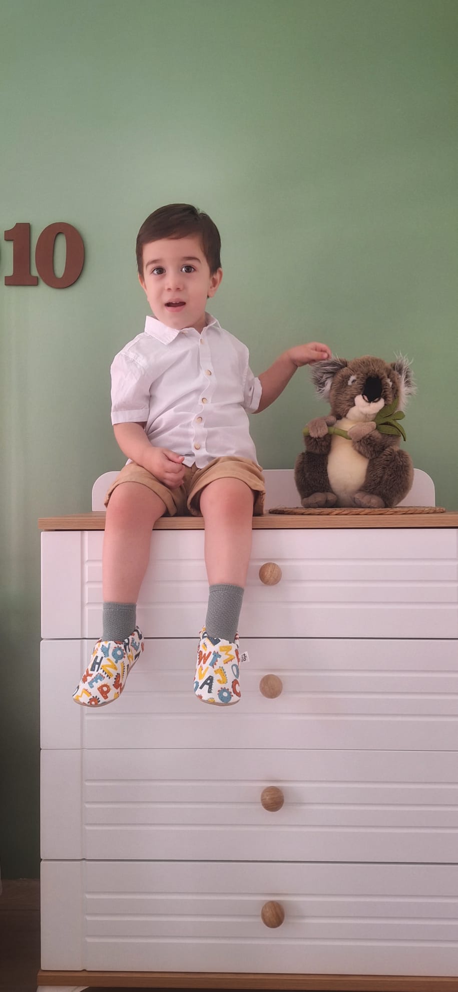 Ella Bonna Baby Moccasins, Slippers, Alfabet
