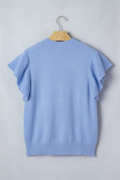 Hadassah Ruffle Short Sleeve Sweater