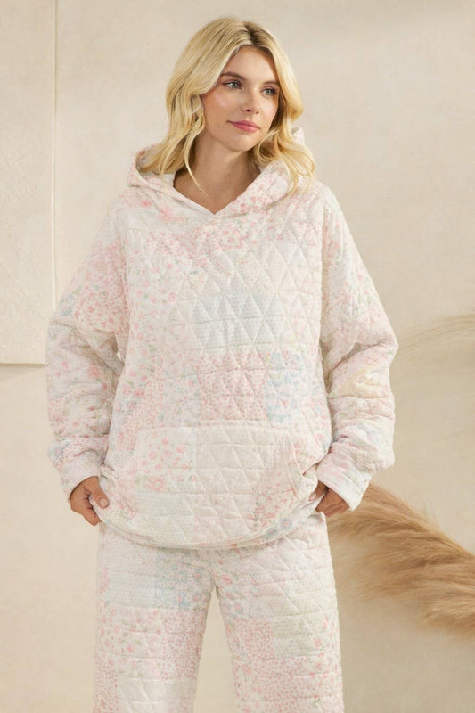 Cottage Core Quilted Hoodie