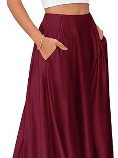 A-Line Maxi Skirt with Pockets