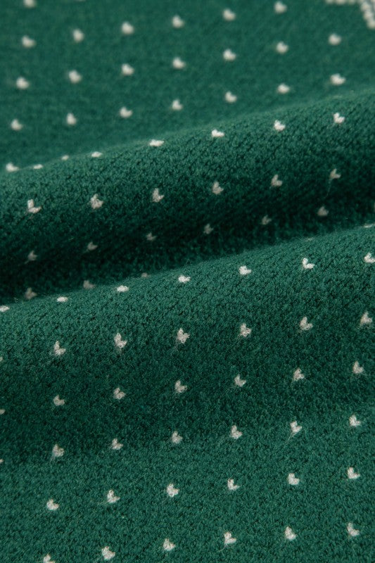 Christmas Snowflake Dotted Long Sleeve Sweater